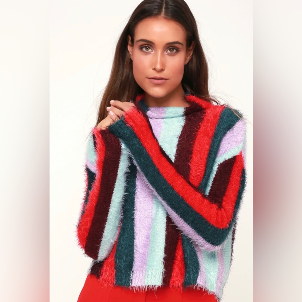 BLANKNYC striped mock neck sweater size XS!